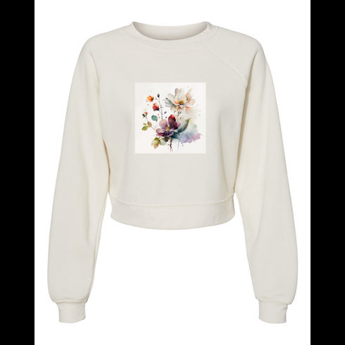 Watercolor flowers Bella canvas hoodie 7505